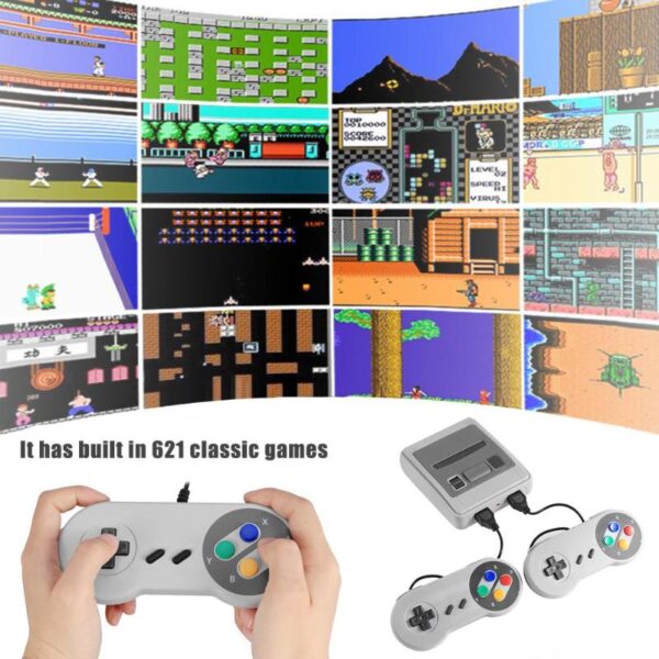 Retro Mini 8 Bit Video Game Console Built-in 621 Classic Games